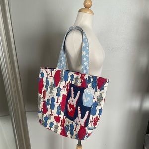 REVERSIBLE HAND QUILTED BAG